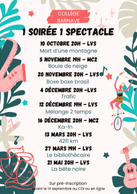 Affiche Annonce programmation de concert de musique Coloré Illustration Organic Floral Festif Bleu et Blanc Rose.png